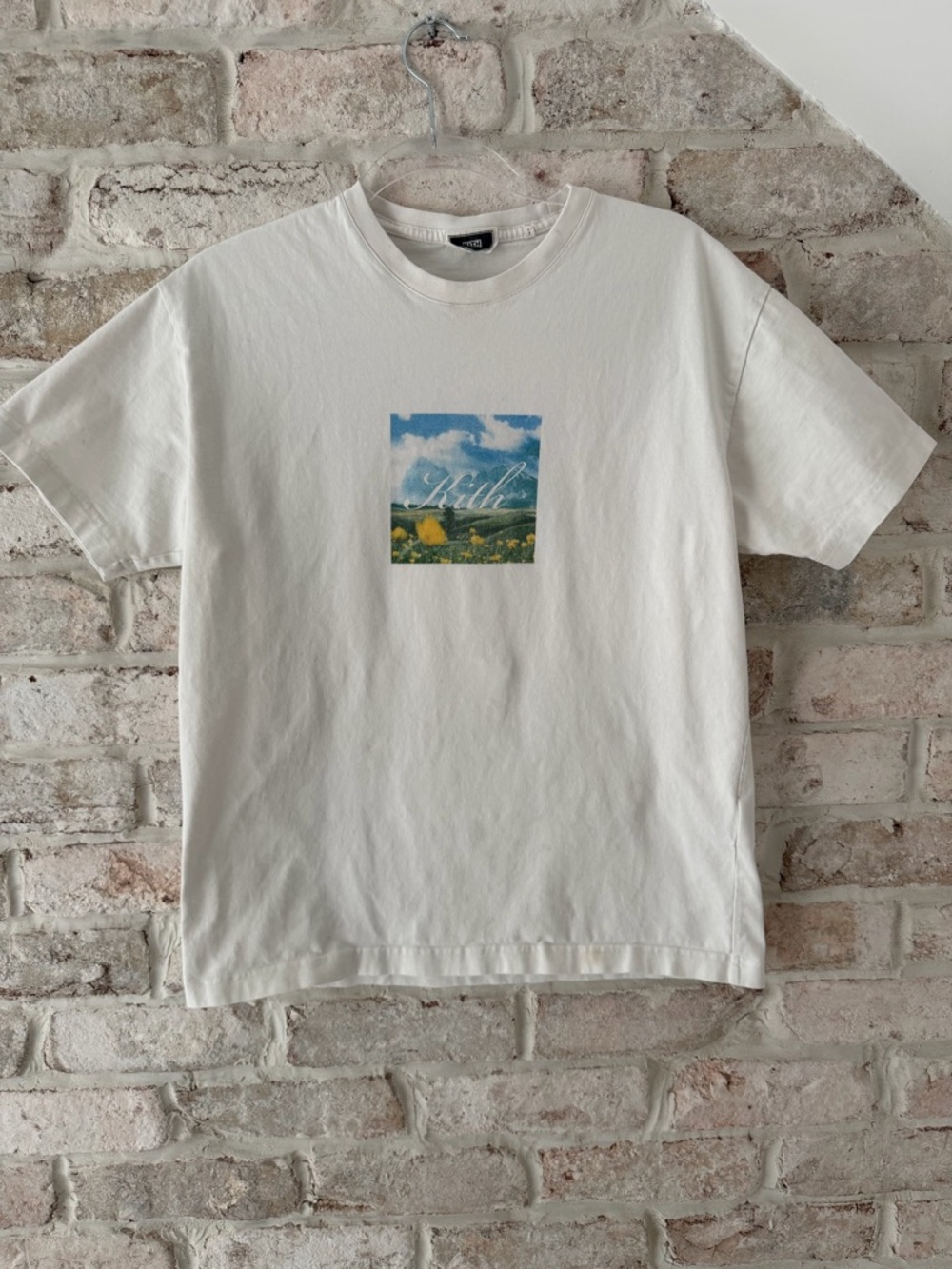 KITH “Floral Mountain” Tee in White Mens M